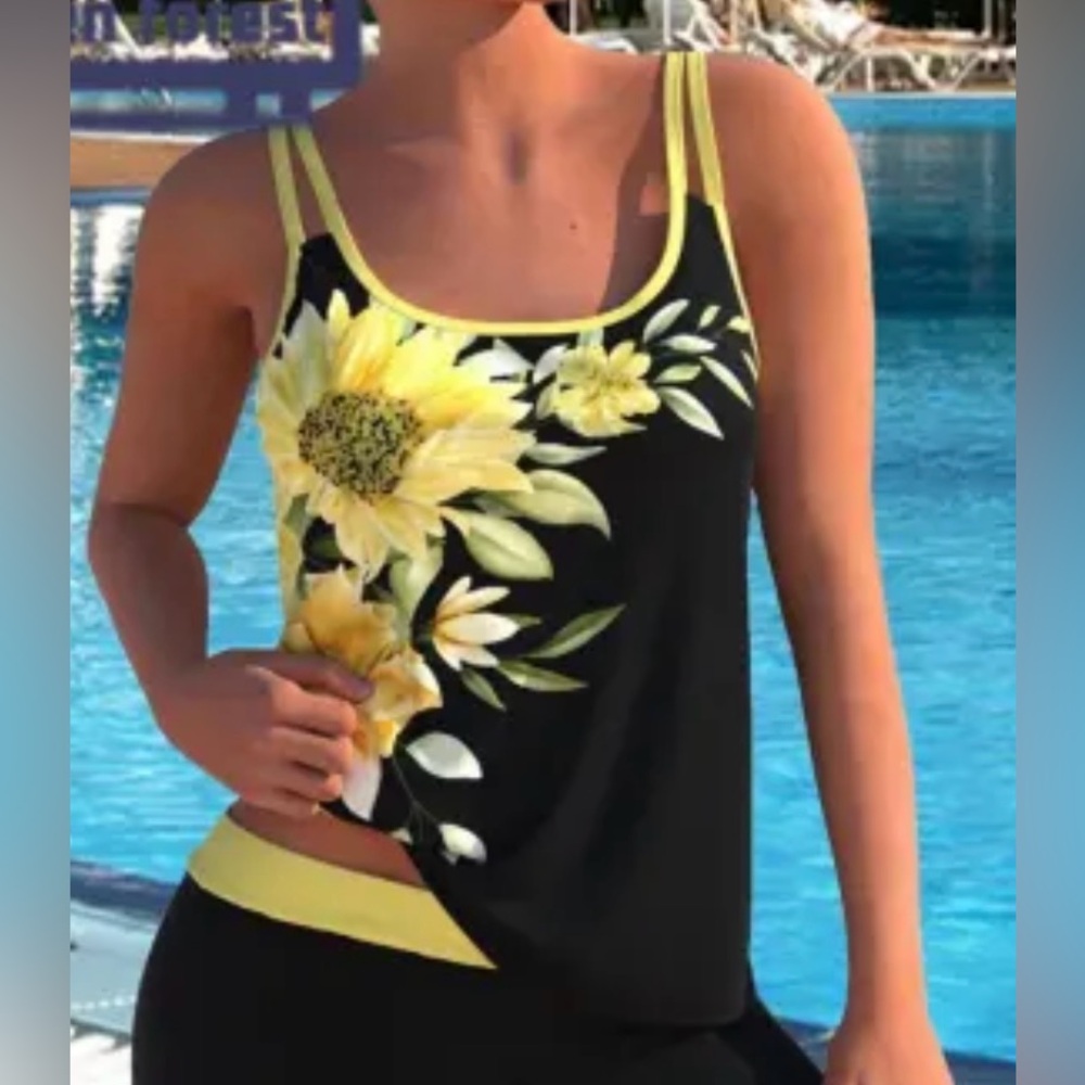 NWT Sunflower Bikini hipster high waisted 2 pc